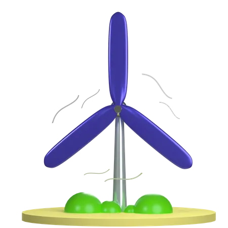 3 D Windmill Icon For Farm Design 3D Icon