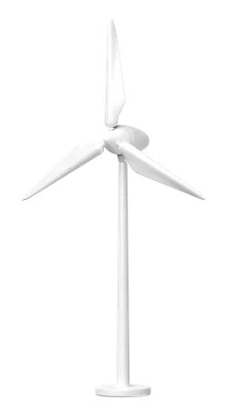 3 D Windmill Wind Turbine Isolated Free Electricity Renewable Energy Concept 3D Icon