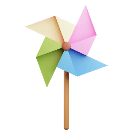 3 D Windmill Illustration With Transparent Background 3D Icon