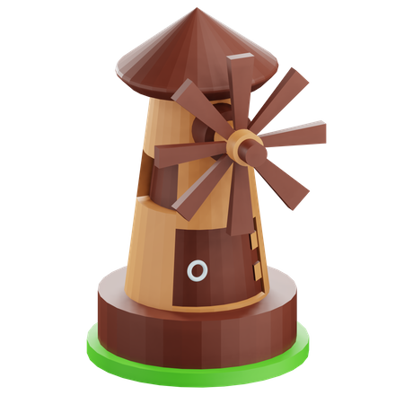 Windmill House  3D Icon