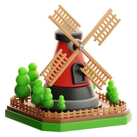 Windmühle  3D Icon