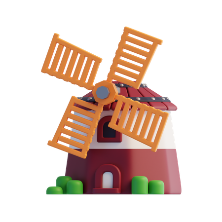 Windmühle  3D Icon