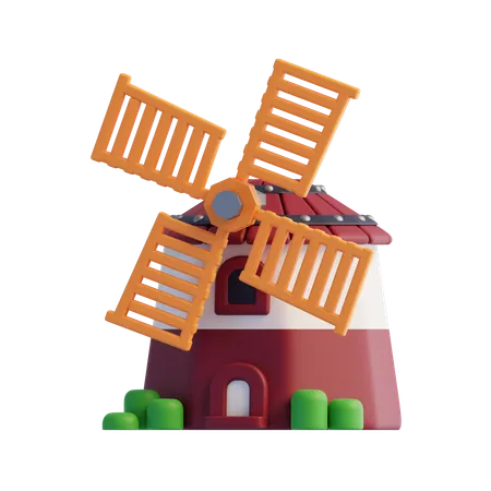 Windmühle  3D Icon