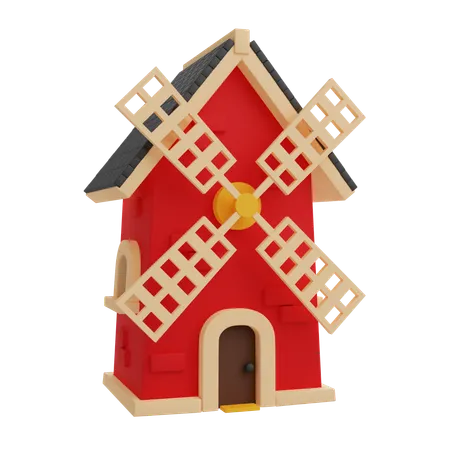 Windmühle  3D Icon