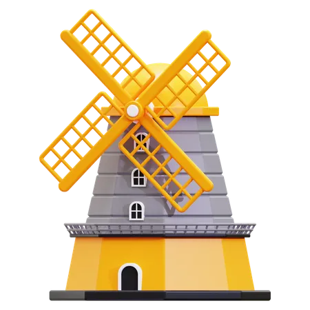 Windmühle  3D Icon