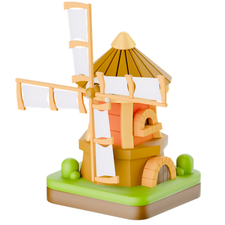 Windmühle  3D Icon