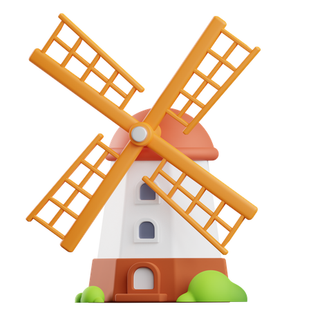 Windmühle  3D Illustration