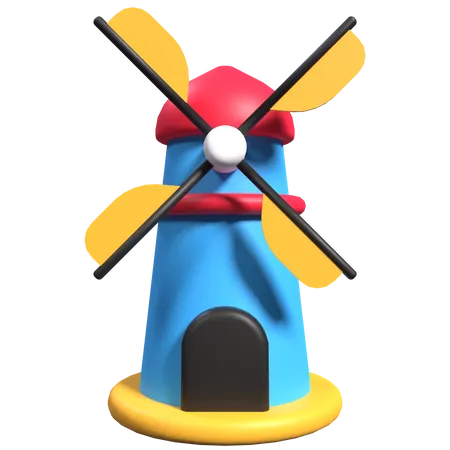 Windmühle  3D Illustration