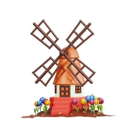 Windmühle  3D Icon