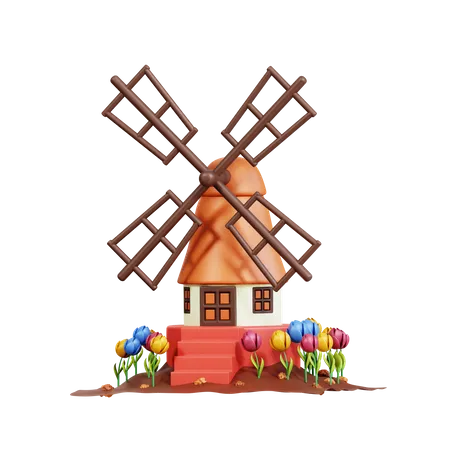 Windmühle  3D Icon