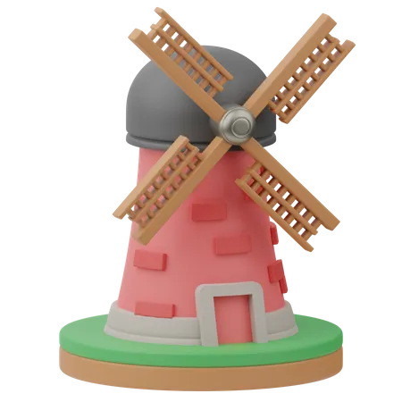 Windmühle  3D Icon