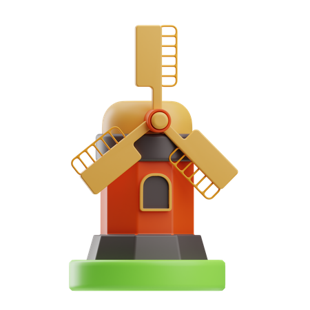 Windmühle  3D Icon