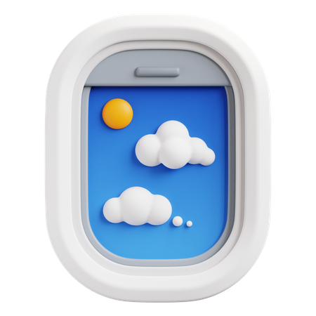 Window airplane  3D Icon