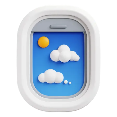 Window airplane  3D Icon