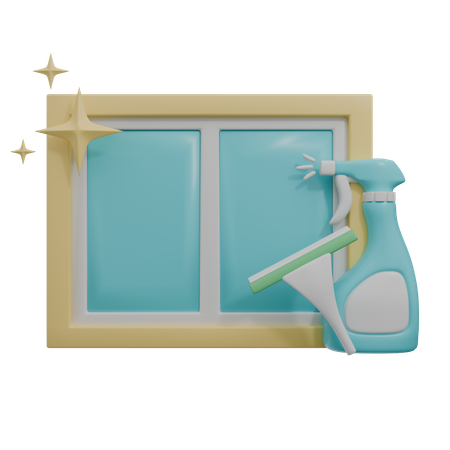Window Cleaning  3D Icon
