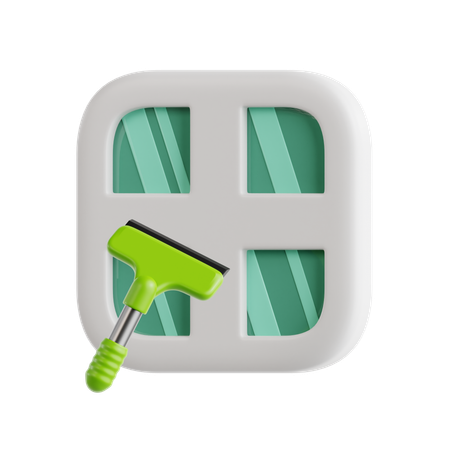 Window Cleaning  3D Icon