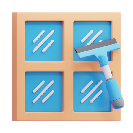 Window Cleaning  3D Icon