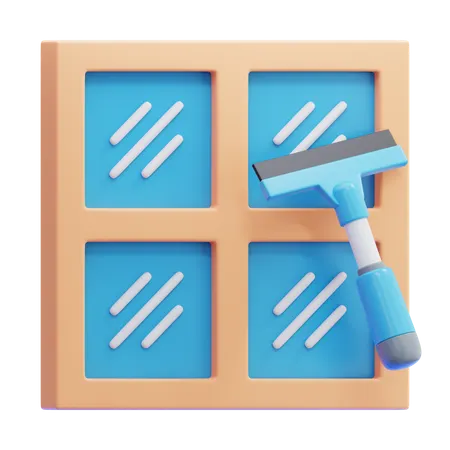 Window Cleaning  3D Icon