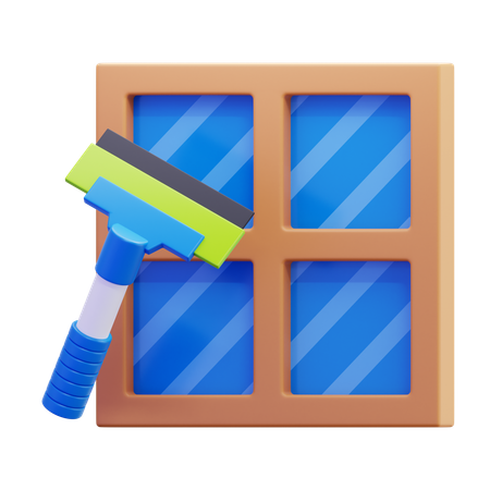 Window Cleaning Squeegee  3D Icon