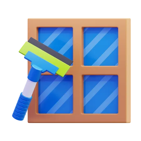 Window Cleaning Squeegee  3D Icon