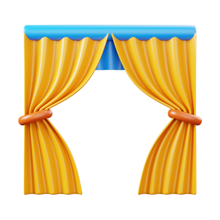 Window Curtains  3D Icon