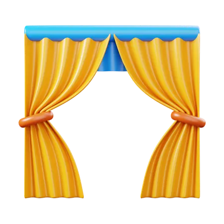 Window Curtains  3D Icon