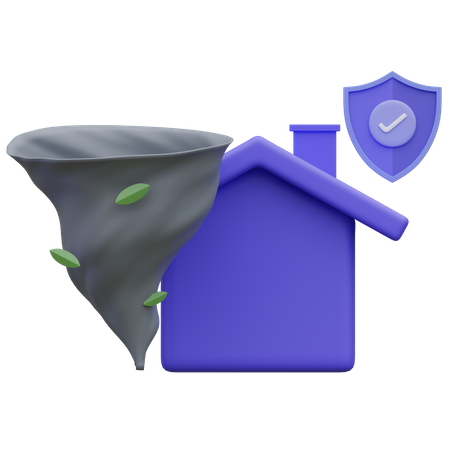 Windstorm Insurance  3D Icon