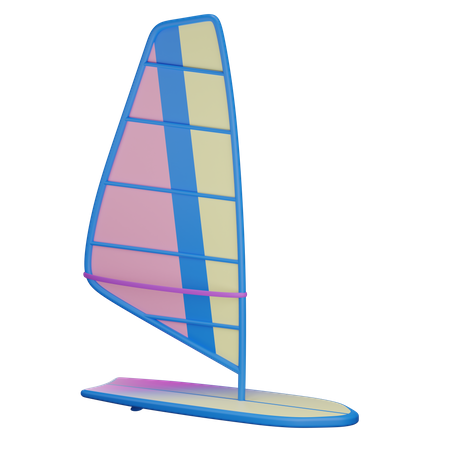 Windsurfer Board  3D Illustration