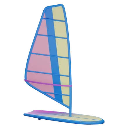 Windsurfer Board  3D Illustration