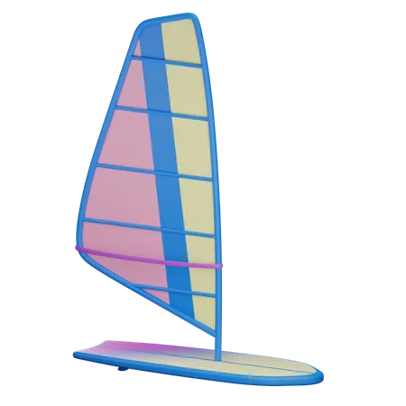 Windsurfer Board 3D Illustration