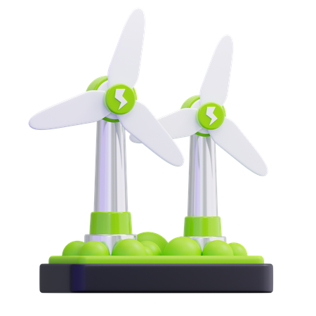 Windkraftanlage  3D Icon