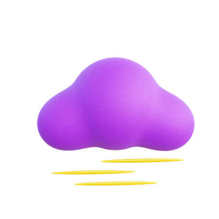 Windy and cloud  3D Icon