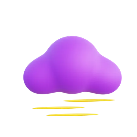 Windy and cloud  3D Icon