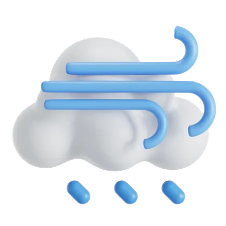 Windy And Rainy 3D Icon