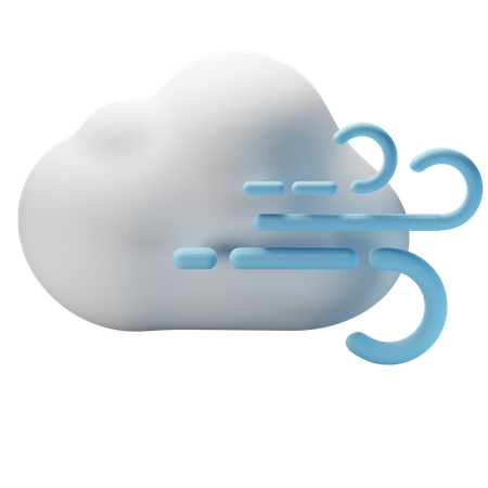 Windy Cloud  3D Icon