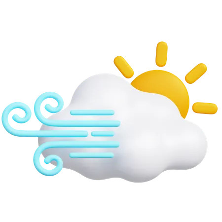 Windy Cloud  3D Icon