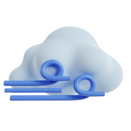 Windy Cloud  3D Icon