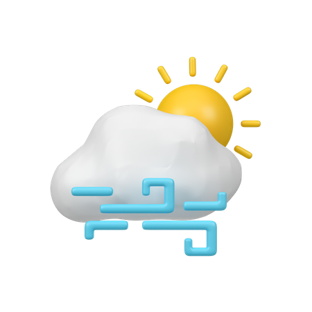 Windy Cloud  3D Icon