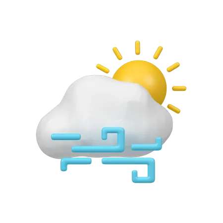 Windy Cloud  3D Icon