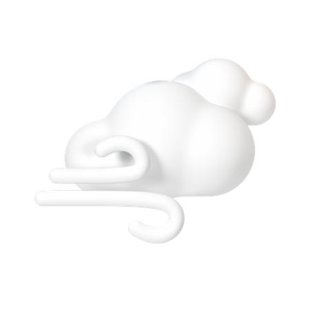 Windy Cloud  3D Illustration