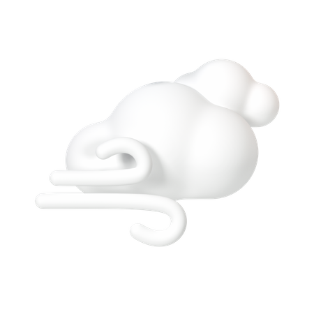Windy Cloud 3D Illustration