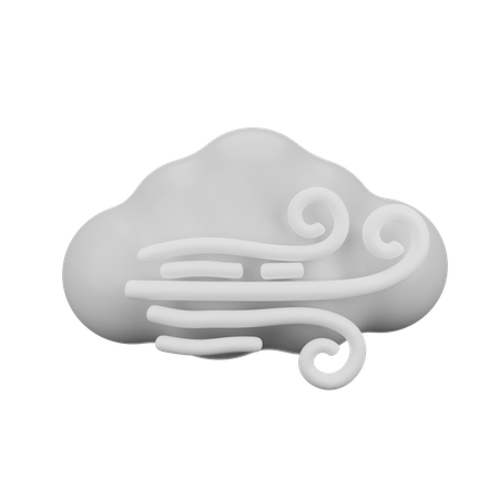 Windy Cloud  3D Icon