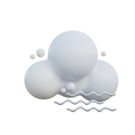 Windy Cloudy  3D Icon