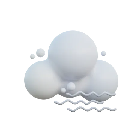 Windy Cloudy  3D Icon