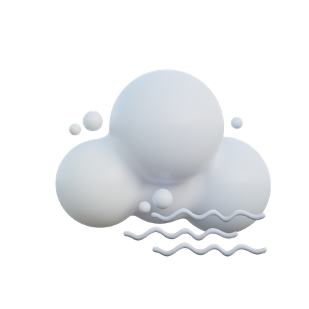 Windy Cloudy  3D Icon