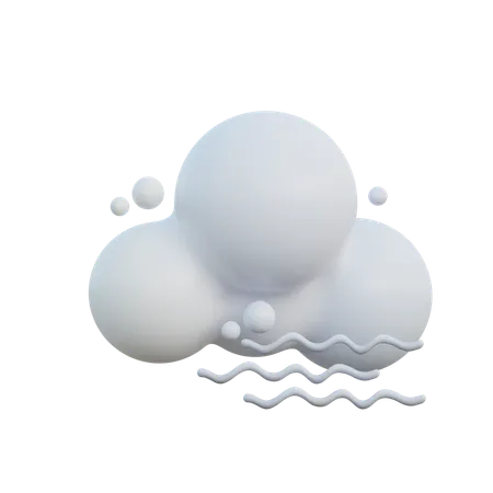 Windy Cloudy  3D Icon