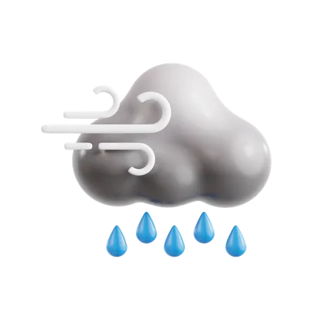 Windy Drizzle  3D Icon