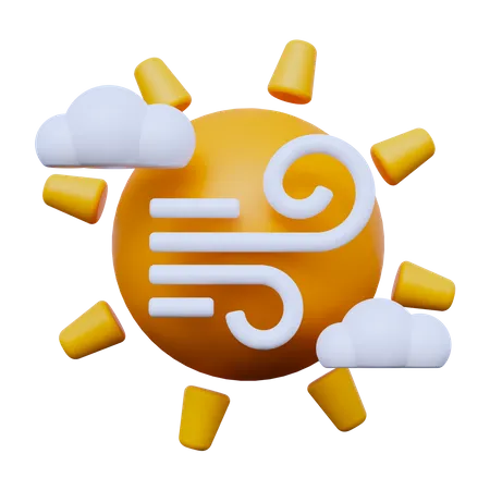 Windy Hot  3D Icon