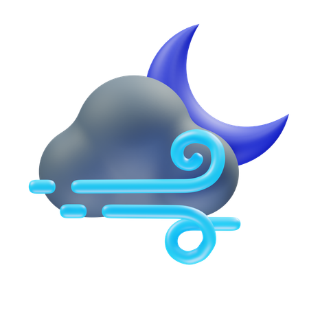 Windy Night  3D Icon