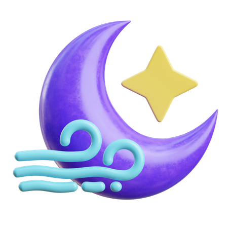 風の強い夜  3D Icon